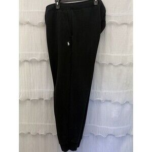 Polo Ralph Lauren Pants Mens 2XL Big & Tall Black Double-Knit Jogger Sweatpants
